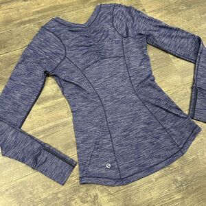 Lululemon 5 Mile Long Sleeve Women's Shirt Heathered Hero Blue NO‎ SIZE TAG